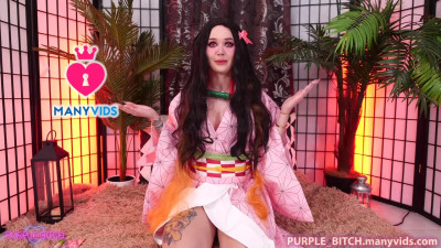 Purple Bitch - Nezuko Sits On The Cock And Cums 2