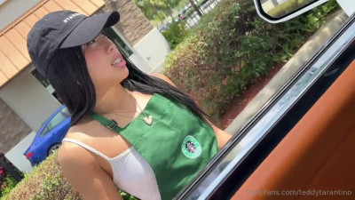 Vivienne Vo - Cute Starbucks Girl Gets Fucked During Her Shift In My Rolls Royce