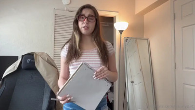 Thick Brunette Stepsister Need Help With Art Class