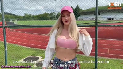 Anastangel - Horny Fan Girl Rewarded Her Football Idol After The Win With A Great Fuck