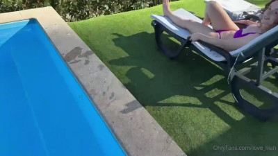 Love Lilah - Seducing And Getting Creampie By The Pool Guy