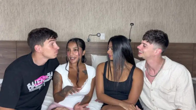 Yasmina Khan - Swingers With A Busty Asian Woman And Spaniards With Big Cocks