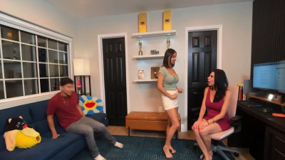 Hailey Rose, My Step Mom Piper Press Is Nervous To Join In On Threeway