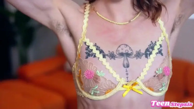 TeenStepsis - Shrooms Q - Hairy Pussy Stepsister Does Splits On My Cock