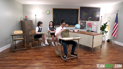 Madison Wilde, Evie Christian - Petite Hotties Evie And Madison Ride The School Nerd 15 08 2025