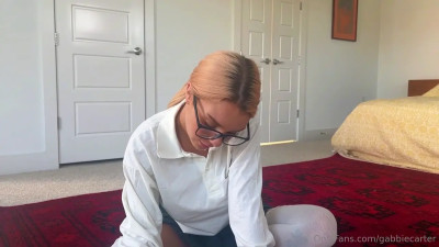 Gabbie Carter - Roleplay Slutty Little Nerd Practices Using Dick