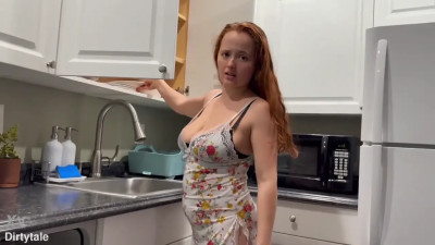 Red Eviee - Caught Jerking Off By Busty Redhead Step Mom