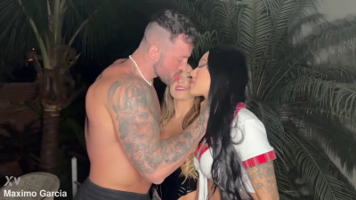 Alexia Dhein, Bruna Sackmann - HORNY THREESOME Two Busty Girls In The Search Of A Big Cock