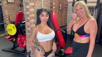 Yasmina Khan, Summer Rose - Threesome With Married MILF In Gym