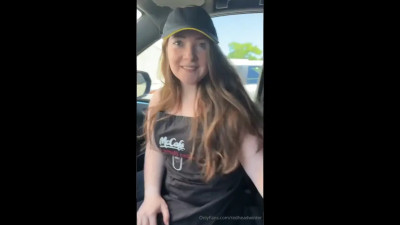 Red Head Winter - McDonalds Barista Fucks In The Car