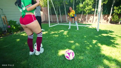 Violet Myers, Hailey Rose – Red Card For Busty Latinas