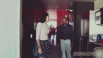 Brenna Sparks - Nerdy BBC Computer Repairman Fucks Asian Pussy