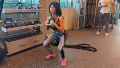 Nicole Doshi, Ember Snow - Fuck Random Guy At Gym Multiple Orgasms