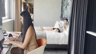 Ania Kinski - Stepmom Fucks Stepson After Office Work