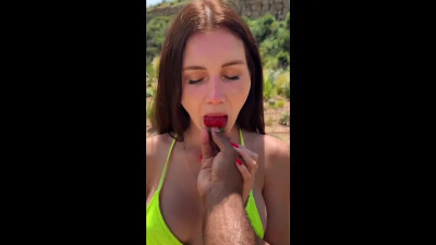 Mary Rock - Outdoor Oiled Up Body BBC Treatment