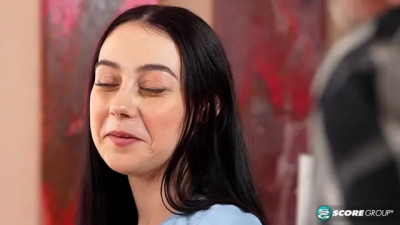 Dolly Paige - Is A Little Newcomer With Tiny Tits, And She's Fucking A Much-older Stud Before Getting A Sticky Facial