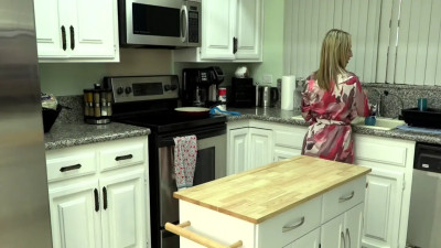 Quinn Waters - Stepson Dominates His Hot Blonde Stepmom In Kitchen