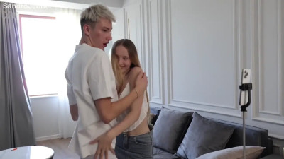 Polly Yangs, Sandro Jenner - The Stepfather Saw His Stepson Fucking A Beautiful Slut And Fucking Him In The Hole And Cumming