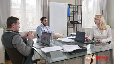 Vera Jarw - Cock Hungry Hottie Vera Jarw Tempts Her Coworkers Into Office DP Gangbang GP3404 07 03 2026