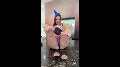 Angela White - Birthday Cupcake Smash With My Bare Ass