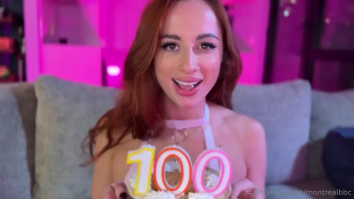 Audrey Reid - Celebrating Her 100K Sub BBC Creampie On Cake