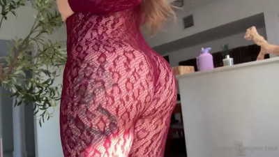 Richh Des - Busty Babe In Fishnet Took Big White Cock