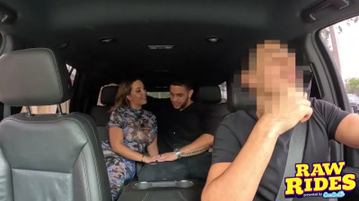 Sienna Grace - Fan Fuck A Horny WIfe In The BackSeat While Husband Drives The Car